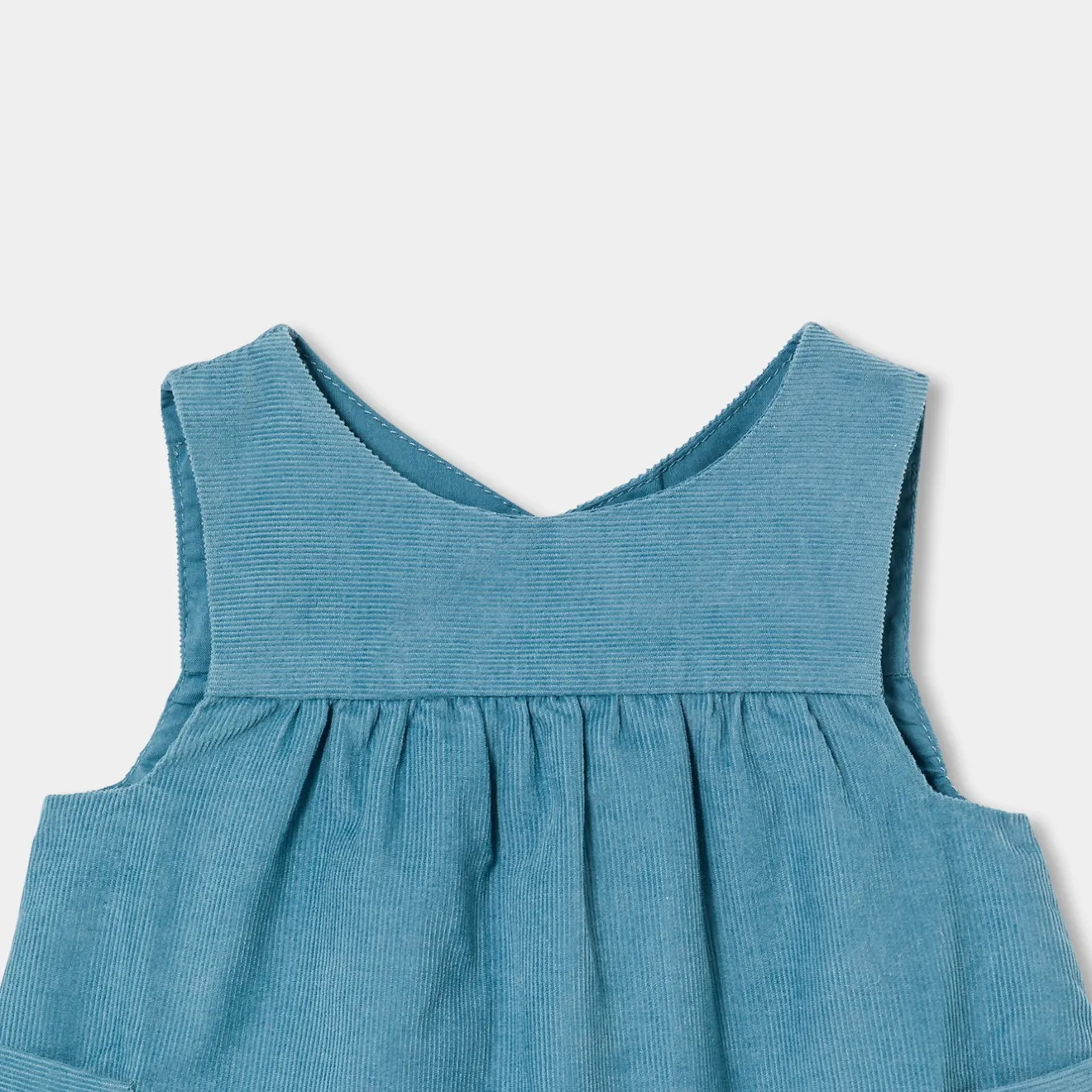 Jacadi Dresses|Baby girl velvet pinafore dress Baltic