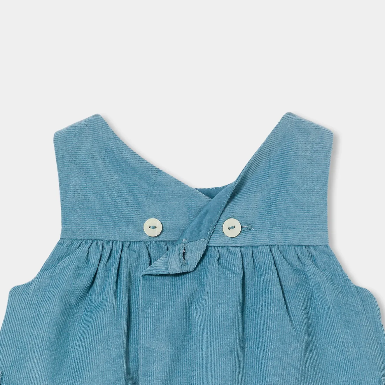 Jacadi Dresses|Baby girl velvet pinafore dress Baltic