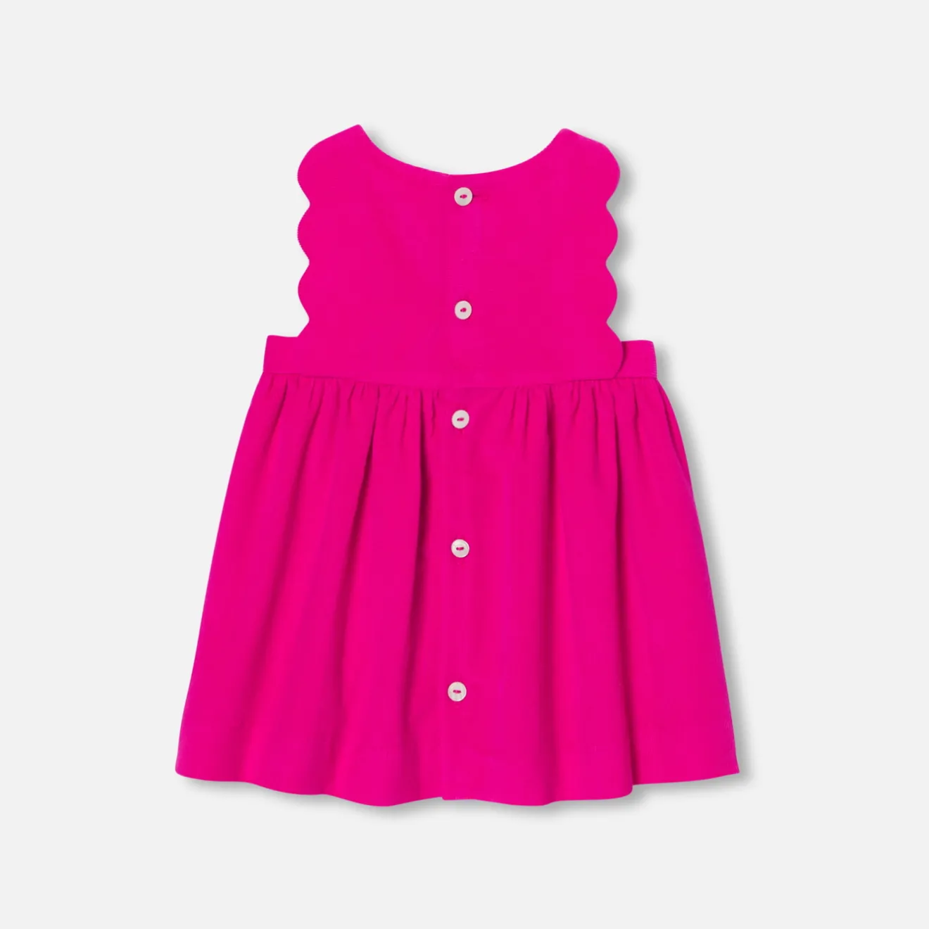 Jacadi Dresses|Baby girl velvet pinafore dress Raspberry