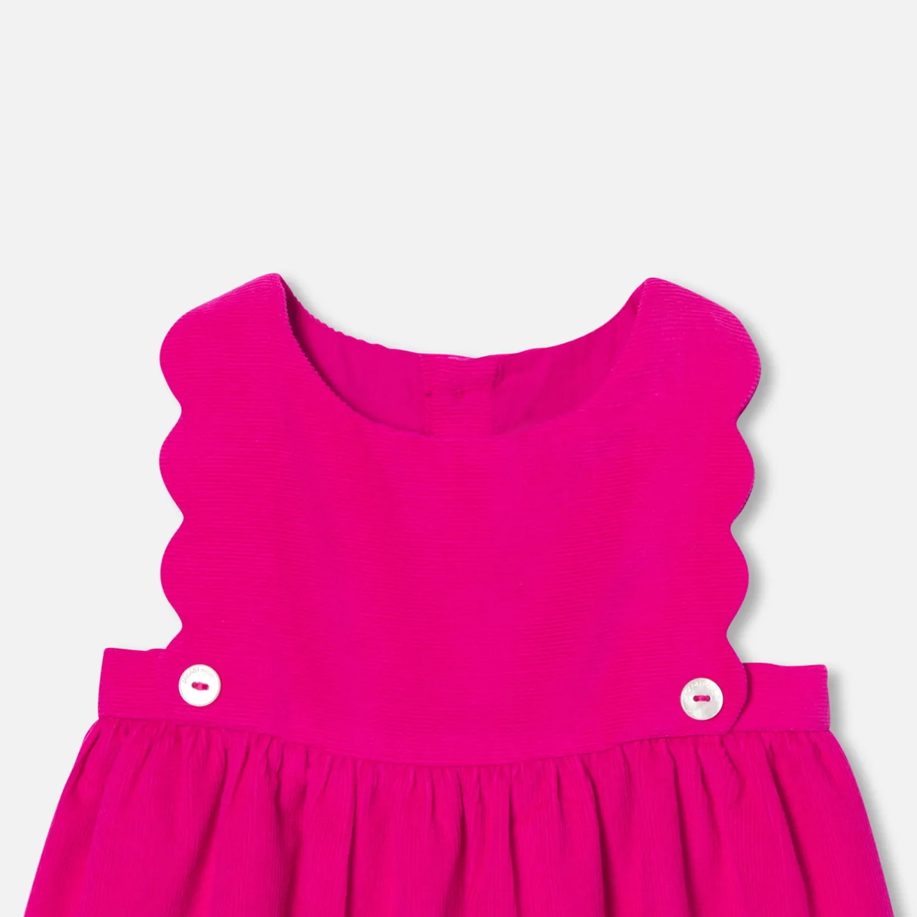 Jacadi Dresses|Baby girl velvet pinafore dress Raspberry