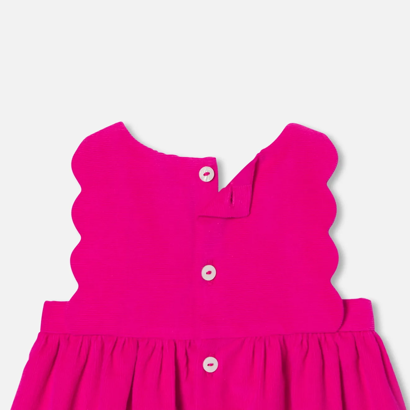 Jacadi Dresses|Baby girl velvet pinafore dress Raspberry