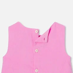 Jacadi Dresses|Baby girl velvet pinafore dress Medium Pink