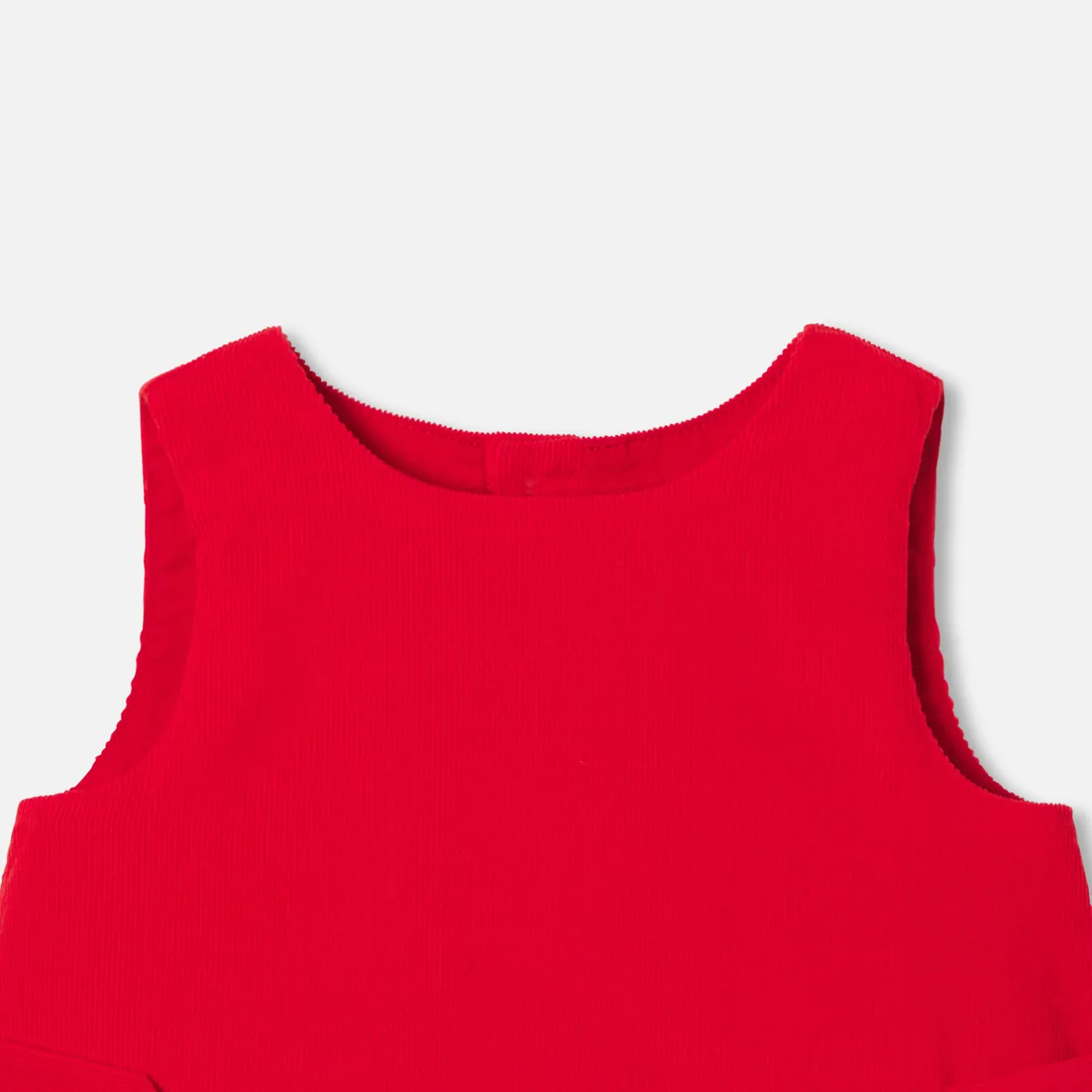 Jacadi Dresses|Baby girl velvet pinafore dress Tomato red