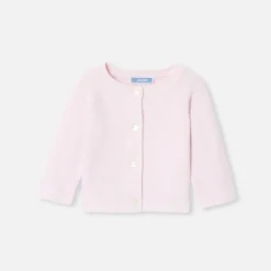 Jacadi Jumpers, Sweatshirts And Cardigans|Baby girl wool and cotton cardigan Jacadi pale Pink