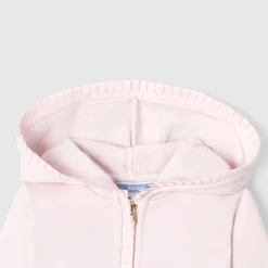 Jacadi Cardigans, Sweaters And Sweatshirts|Baby girl zip-up sweatshirt Jacadi Powder Pink