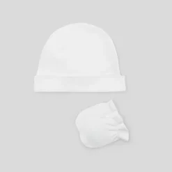 Jacadi Other Accessories|Beanies Scarves And Gloves|Baby hat and mittens set Jacadi White