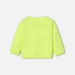 Jacadi Jumpers, Sweatshirts And Cardigans|Baby jersey cardigan Neon Yellow