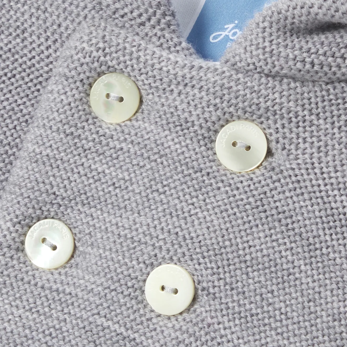 Jacadi Coats And Outerwear|Coats And Outerwear|Baby knitted burnous jacket Jacadi light Heather Grey