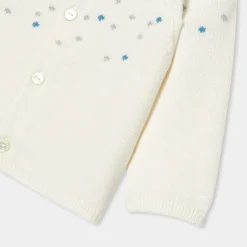 Jacadi Jumpers, Sweatshirts And Cardigans|Baby knitted cardigan Soft White/Multicolour