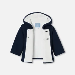 Jacadi Coats And Outerwear|Coats And Outerwear|Baby Merino wool burnous jacket Light navy