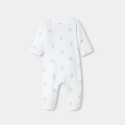 Jacadi Pajamas|Baby pajamas in fleece with a bunny pattern White/Multicolour