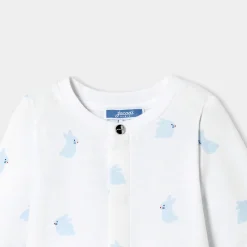 Jacadi Pajamas|Baby pajamas in fleece with a bunny pattern White/Multicolour