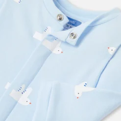 Jacadi Pajamas|Baby pajamas in fleece with a seagull pattern Blue/Multicolour