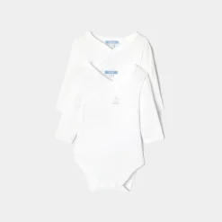 Jacadi Bodysuits|Baby set of 2 long-sleeved bodysuits Jacadi White