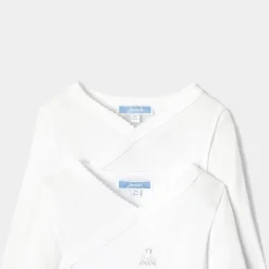 Jacadi Bodysuits|Baby set of 2 long-sleeved bodysuits Jacadi White