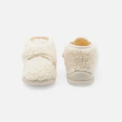 Jacadi Slippers|Slippers|Baby sherpa slippers Cream/Beige