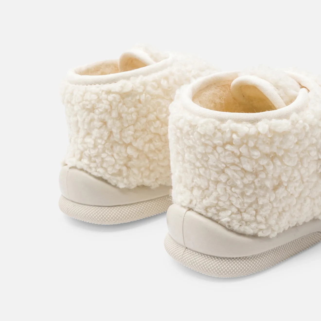 Jacadi Slippers|Slippers|Baby sherpa slippers Cream/Beige
