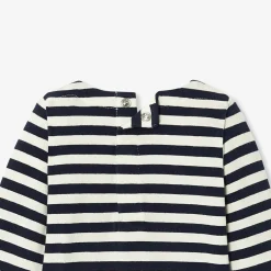 Jacadi Bodysuits|Baby striped bodysuit White/Blue