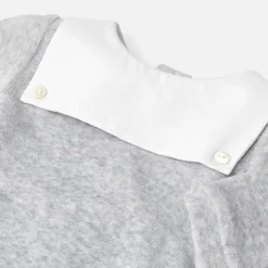 Jacadi Pajamas|Pajamas|Baby velvet pyjamas Jacadi light Heather Grey