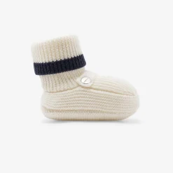 Jacadi Socks And Booties|Accessories|Baby wool booties White/Navy
