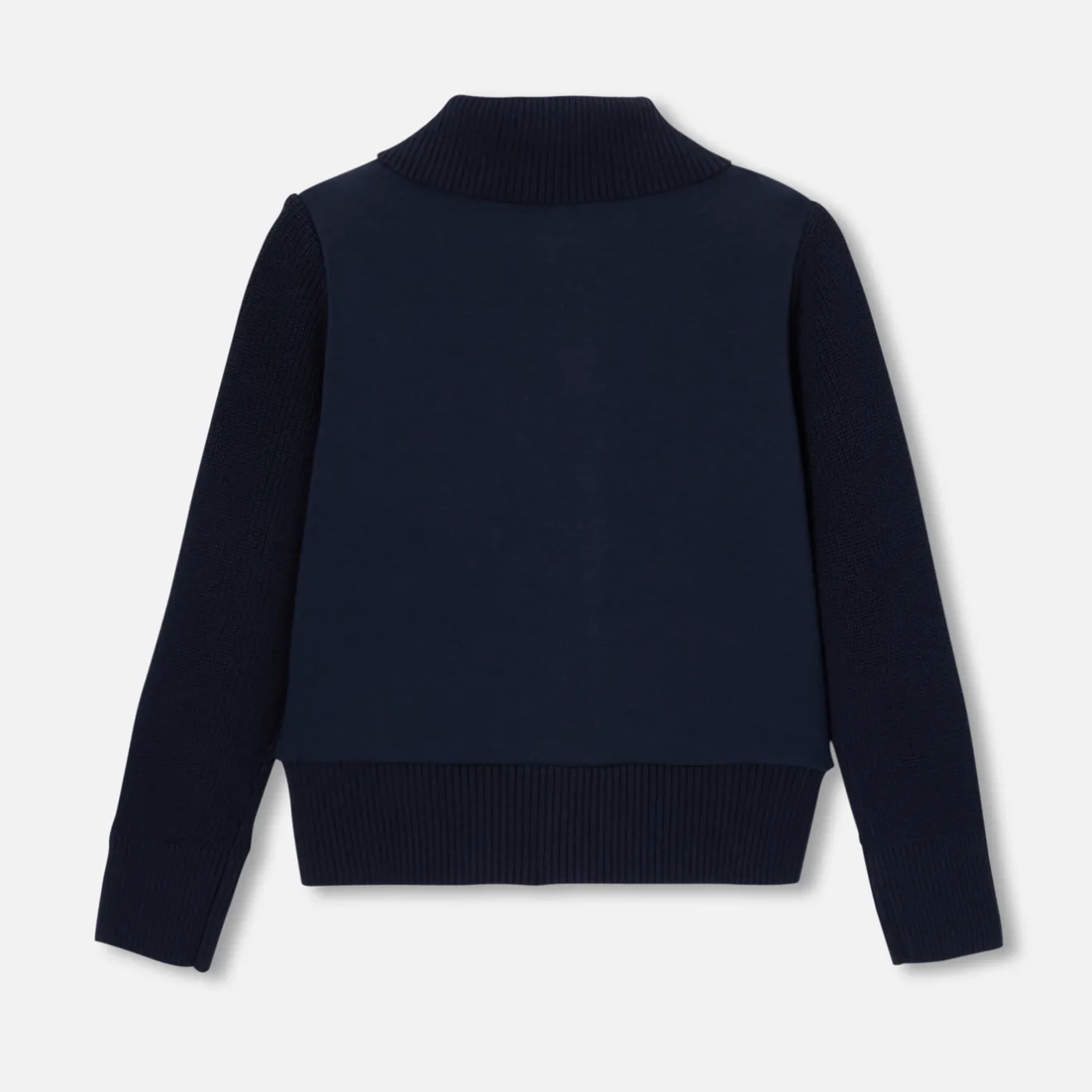 Jacadi Sweaters, Sweatshirts And Cardigans|Boy bi-material cardigan Jacadi Navy