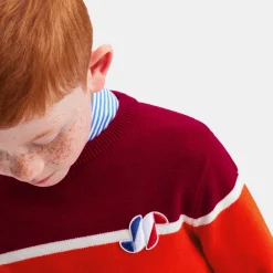 Jacadi Sweaters, Sweatshirts And Cardigans|Boy color block sweater Navy/Red