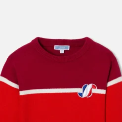 Jacadi Sweaters, Sweatshirts And Cardigans|Boy color block sweater Navy/Red