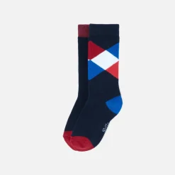 Jacadi Socks And Booties|Accessories|Boy duo of high socks Multicolour