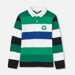 Jacadi T-Shirts And Polo Shirts|Boy long-sleeved polo Green/Multicolour