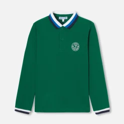 Jacadi T-Shirts And Polo Shirts|Boy long-sleeved polo Dark green