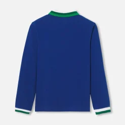 Jacadi T-Shirts And Polo Shirts|Boy long-sleeved polo Shoreline blue