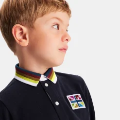 Jacadi T-Shirts And Polo Shirts|Boy long-sleeved polo Jacadi Navy
