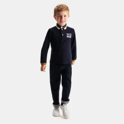 Jacadi T-Shirts And Polo Shirts|Boy long-sleeved polo Jacadi Navy