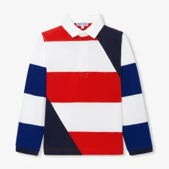Jacadi T-Shirts And Polo Shirts|Boy long-sleeved polo White/Multicolour
