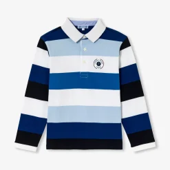 Jacadi T-Shirts And Polo Shirts|Boy long-sleeved polo Blue/Multicolour
