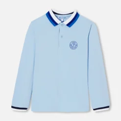 Jacadi T-Shirts And Polo Shirts|Boy long-sleeved polo Jacadi Light blue