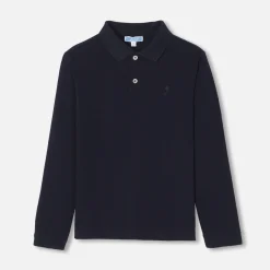 Jacadi T-Shirts And Polo Shirts|Boy long-sleeved polo Jacadi Navy