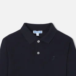 Jacadi T-Shirts And Polo Shirts|Boy long-sleeved polo Jacadi Navy