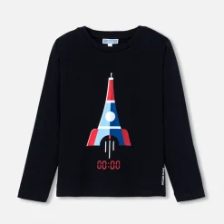 Jacadi T-Shirts And Polo Shirts|Boy long-sleeved T-shirt Jacadi Navy