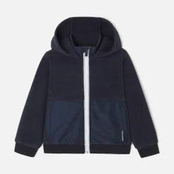 Jacadi Sweaters, Sweatshirts And Cardigans|Boy microfleece zip-up sweatshirt Jacadi Navy
