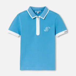 Jacadi T-Shirts And Polo Shirts|Boy short-sleeved polo Light blue