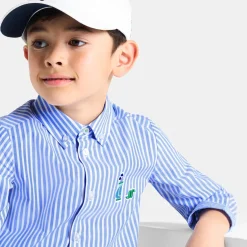 Jacadi Shirts|Boy striped shirt in poplin White/Blue