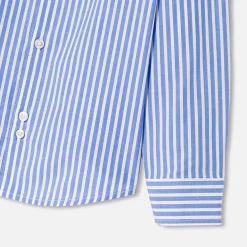 Jacadi Shirts|Boy striped shirt in poplin White/Blue
