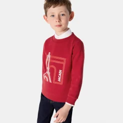 Jacadi Sweaters, Sweatshirts And Cardigans|Boy sweater Dark Red