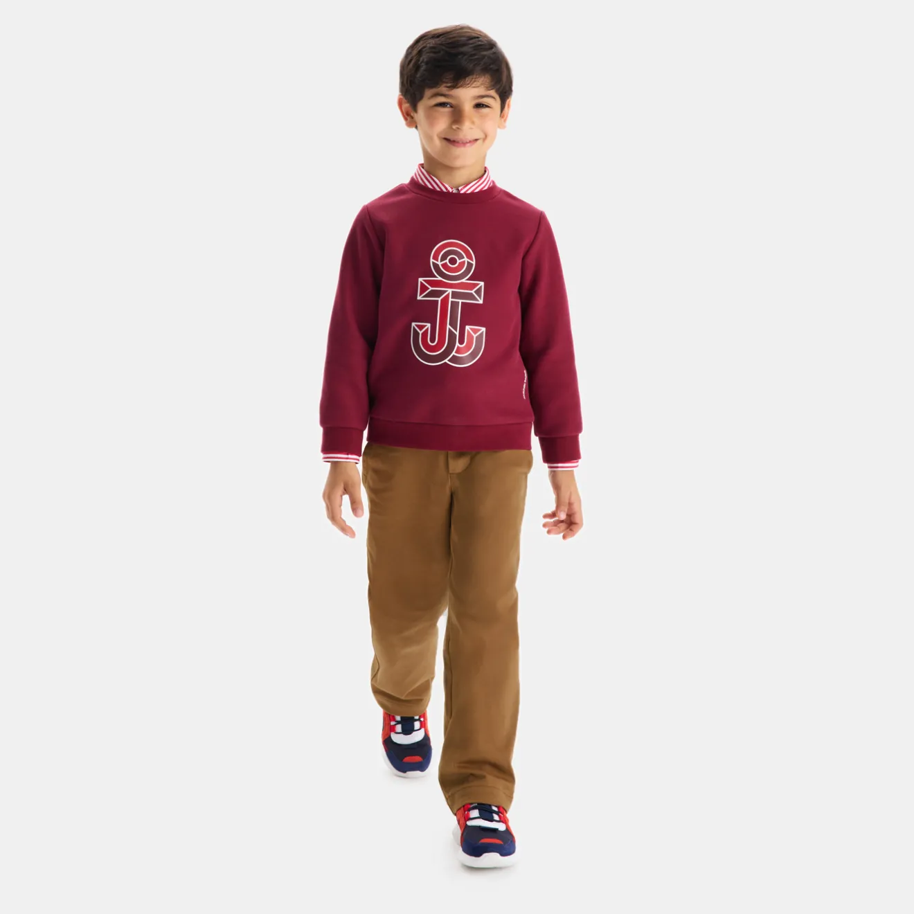Jacadi Pants And Sweatpants|Boy twill pants Clay