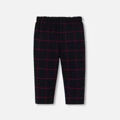Jacadi Pants And Shorts|Checked baby boy pants Navy/Red