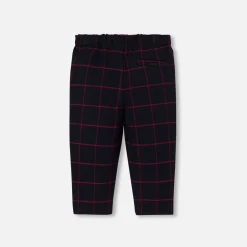 Jacadi Pants And Shorts|Checked baby boy pants Navy/Red
