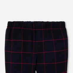 Jacadi Pants And Shorts|Checked baby boy pants Navy/Red