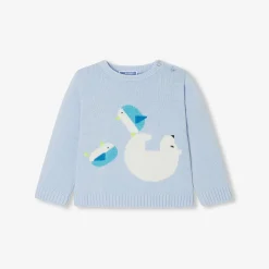 Jacadi Sweaters, Sweatshirts And Cardigans|Fancy Intarsia baby boy sweater Cloud