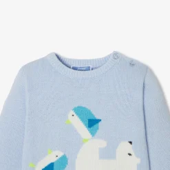 Jacadi Sweaters, Sweatshirts And Cardigans|Fancy Intarsia baby boy sweater Cloud